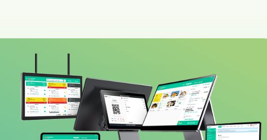 Aplikasi majoo POS di laptop, tablet, dan ponsel